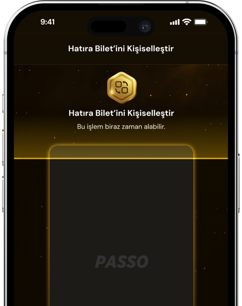 Hatıra Bilet'ini Kişiselleştir ekranı